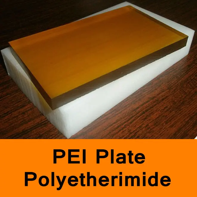 PEI Plate Polyetherimide Sheet Board Amber Color Electrostatic Prevention Static-free for Aircraft CNC Machine Cutting All Size