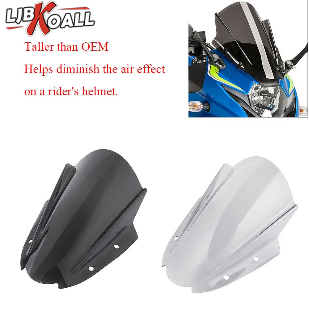 

Motorcycle Touring Windshield Windscreen For Suzuki GSX250R GSX 250R 2017 2018 2019 Black Wind Deflectors with Screws Bolts