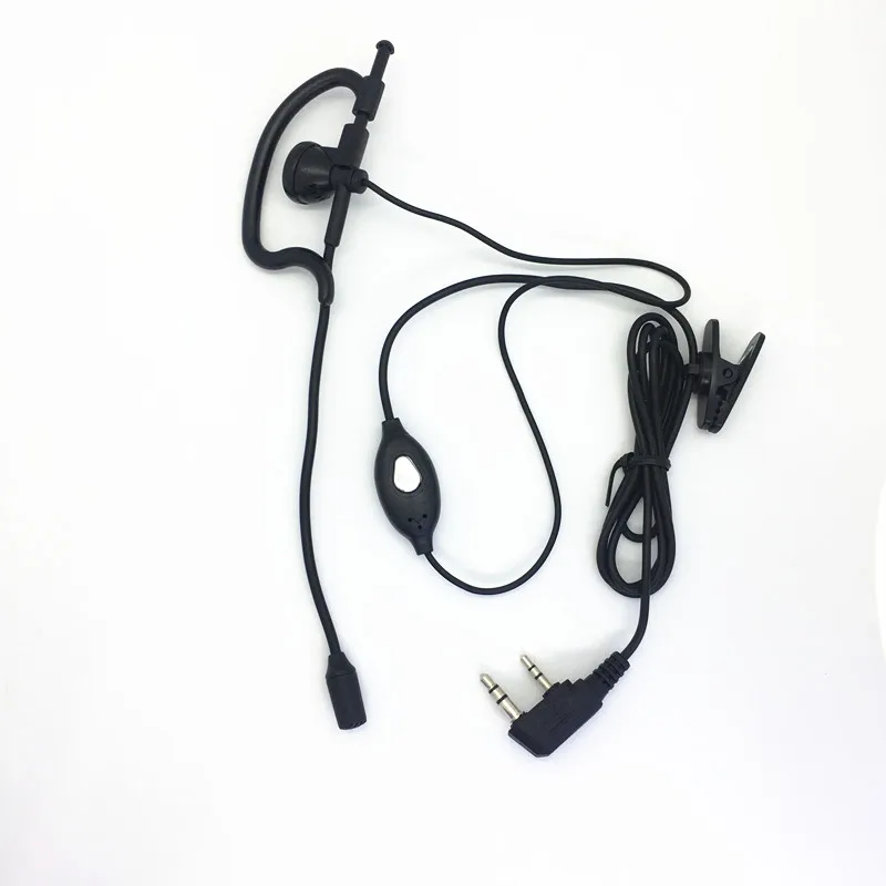 

Наушники с микрофоном, 2 штырька, разъем K для рации Kenwood BaoFeng,QUANSHENG,TYT,PUXING,Weierwei