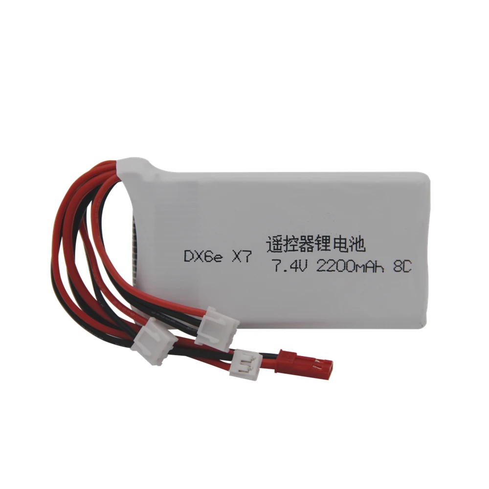 Limskey  Li-Polymer 2S 7.4V 2200mah 8C Lipo Battery For Radiolink RC3S RC4GS RC6GS DX6e DX6 For Taranis Q X7 Transmitter