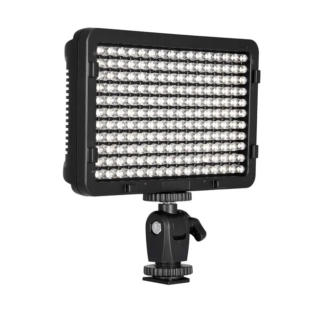 PT-176S 176 LED Ultra Bright 5500K Dimmable On Camera Video Light for Canon Nikon Pentax Panasonic Sony DSLR Cameras