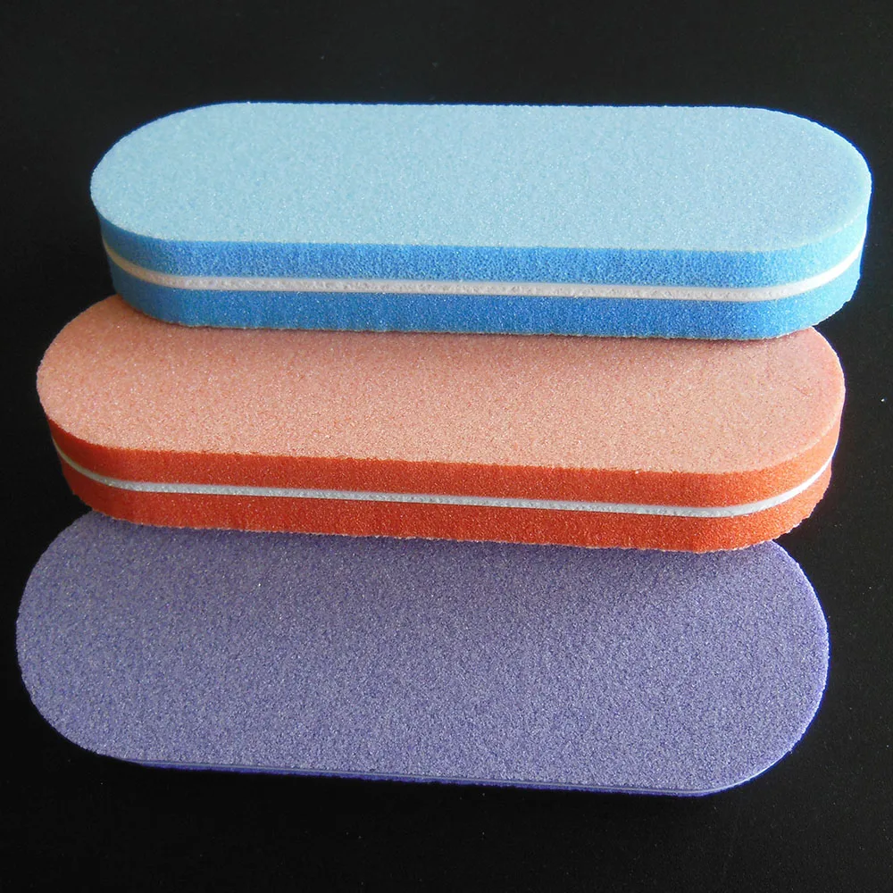 100 pcs/lot mini nail buffer file  nail file sponge boards  sponge nail file manicure tool  100/180 free shipping