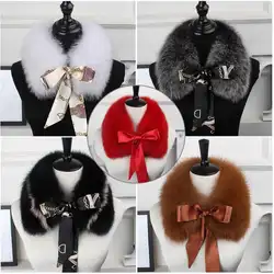 2024 the new hot selling fox fur collar, the natural fox fur collar, the real fur collar child, the winter fur scarf ribbon.