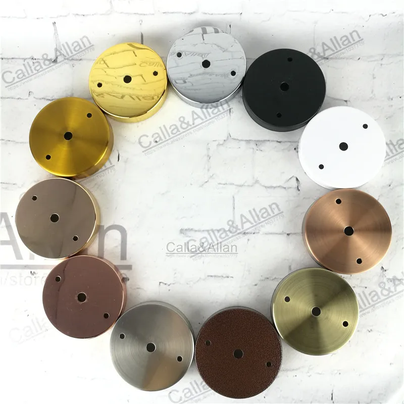 

Vintage DIY lighting canopy sample order D100mm*H20mm antique brass rose gold 11 color finished iron ceiling plate