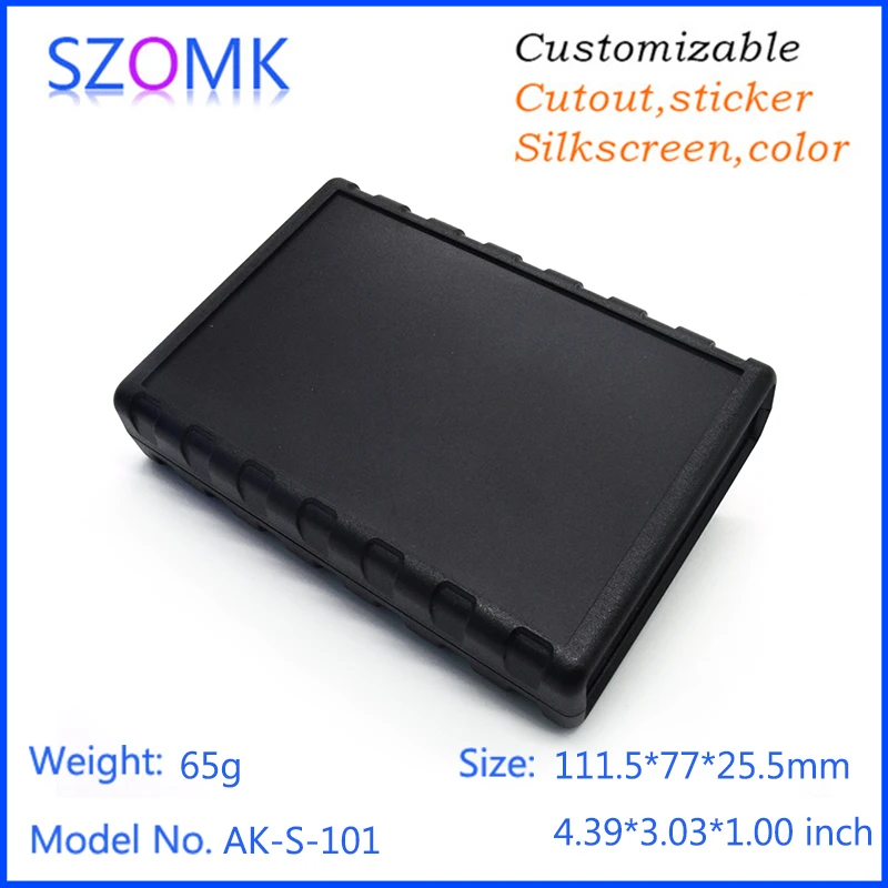 10Pcs 111.5*77*25.5mm black/ white plastic instrument housing case szomk diy enclosures for electronics GPS junction box