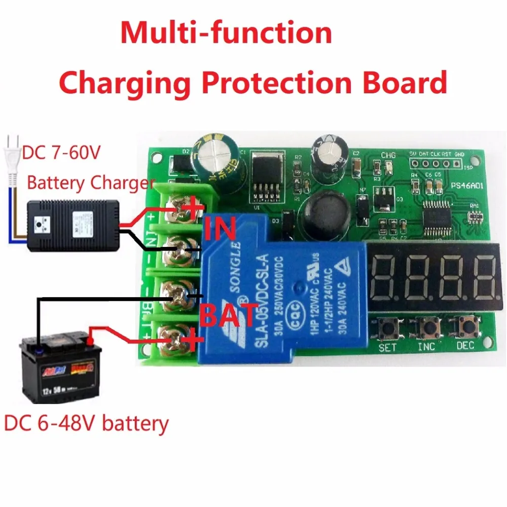 

1 PCS 6-60V Lead-acid Lithium Battery Battery Charging Protection Board UPS Car Solar