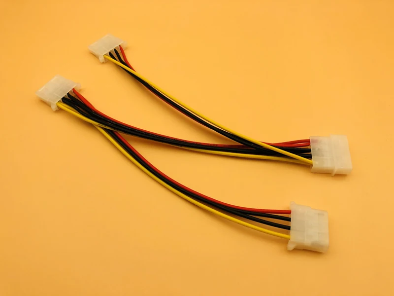 NEW 4Pin Power Cable One 4Pin Molex Male to 3 Port Molex IDE Female Power Supply Splitter Adapter Computer 4Pin IDE Power Cord