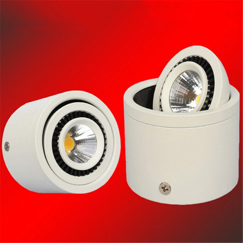 9W/12W/15W Dimmable COB LED Light Surface Mounted Kitchen Bathroom Lamp 360 degree Rotating LED Down light CE