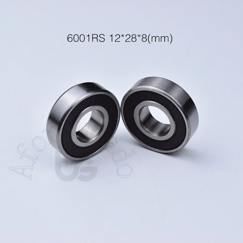 6001RS 1 szt. Łożyska 12*28*8(mm) stal chromowana gumowe uszczelnione części do urządzeń mechanicznych o dużej prędkości