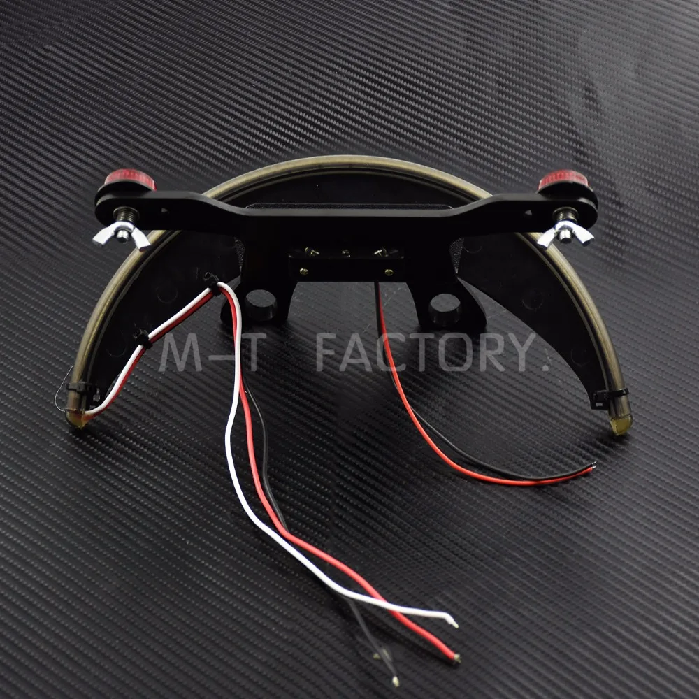 Motorcycle Amber LED Fender Smoke License Lens Turn Signal Tail Light Bar Bracket For Victory Vegas 2003-2014 2015 2016 2017
