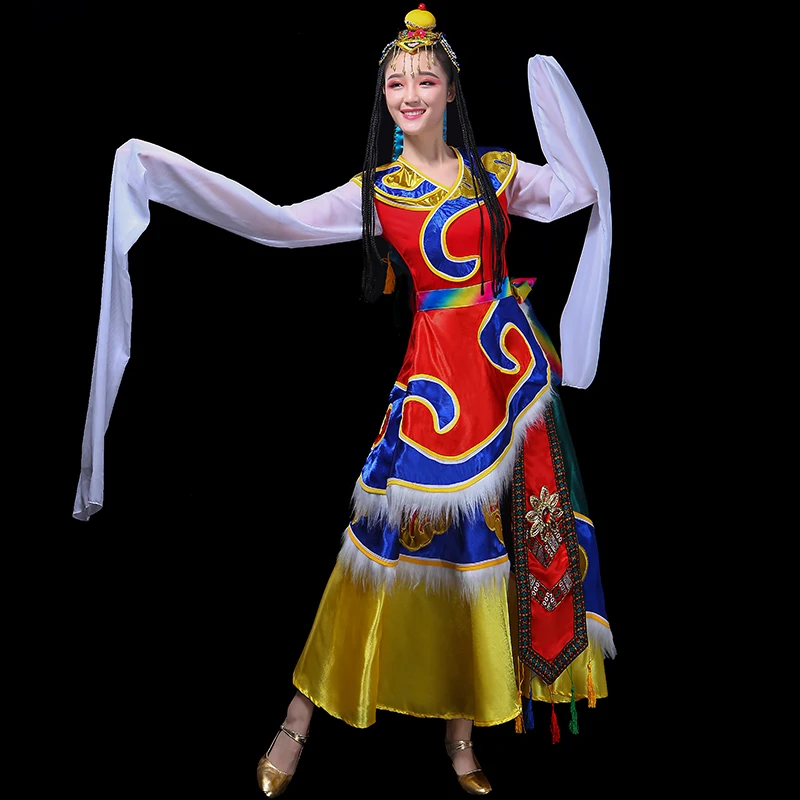 

Mongolian costume clothes Chinese folk dance costumes clothing dress stage dance wear performance Mongolian dress DD1959