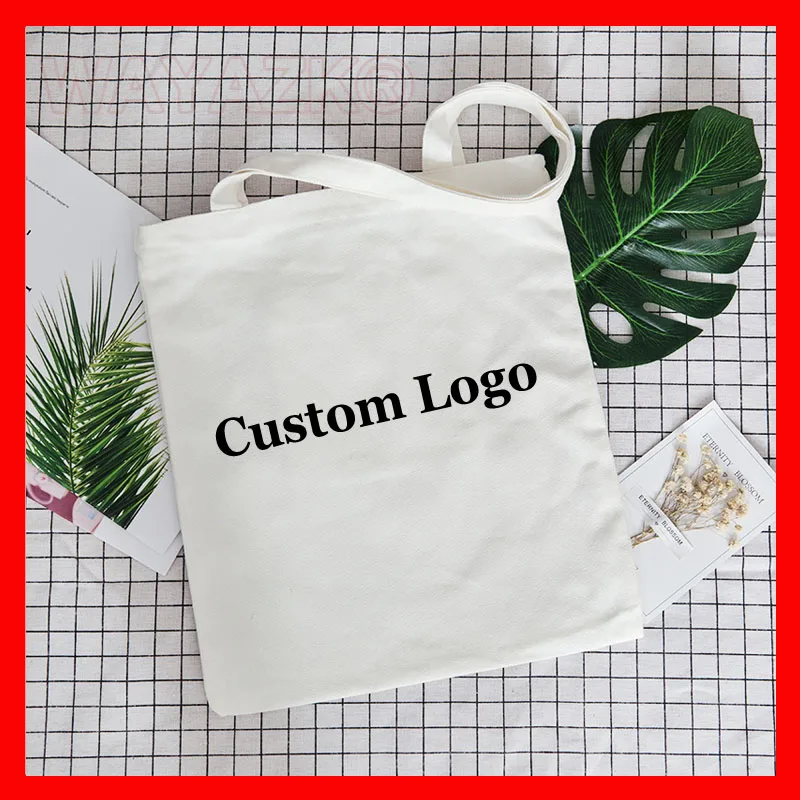 

1pcs/lot Personlized canvas cotton shopping tote bag with logo,for promotional gift