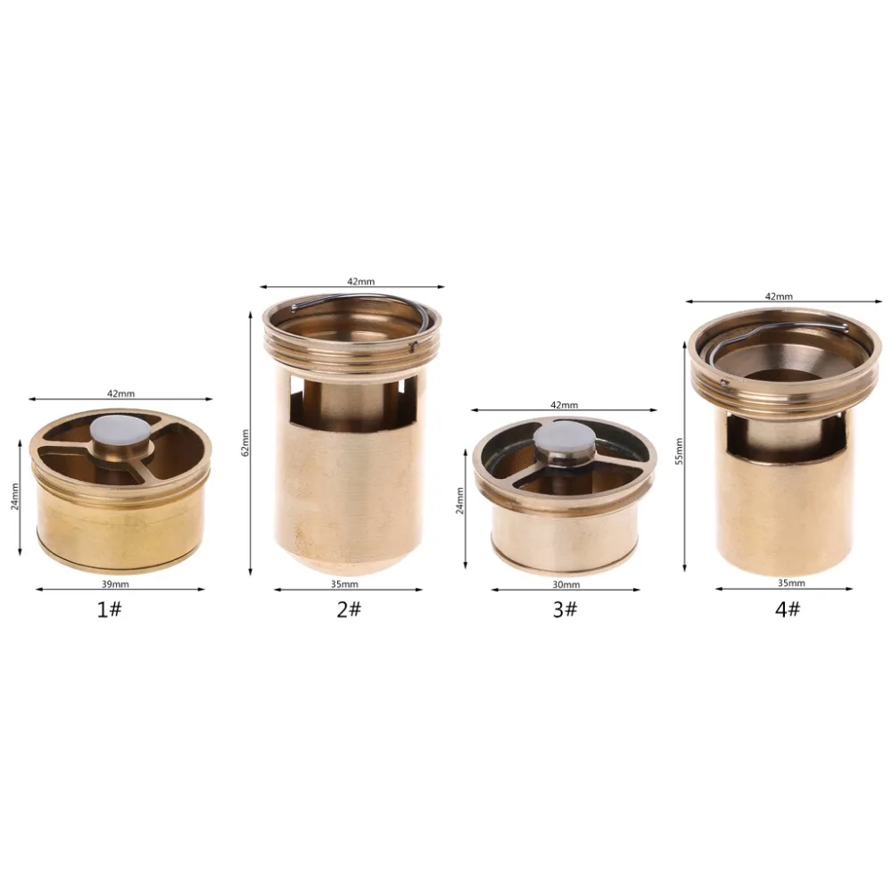 Brass Floor Drain Deodorant Valve Odor-resistant Drain Core Bathroom Accessories