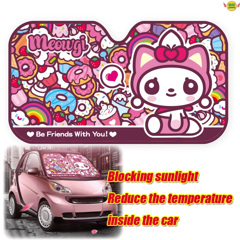 Car accessories cut cartoon front rear Window Sunshade Cover Visor Shield Screen Solar Protection sun block sun shade ZM-5