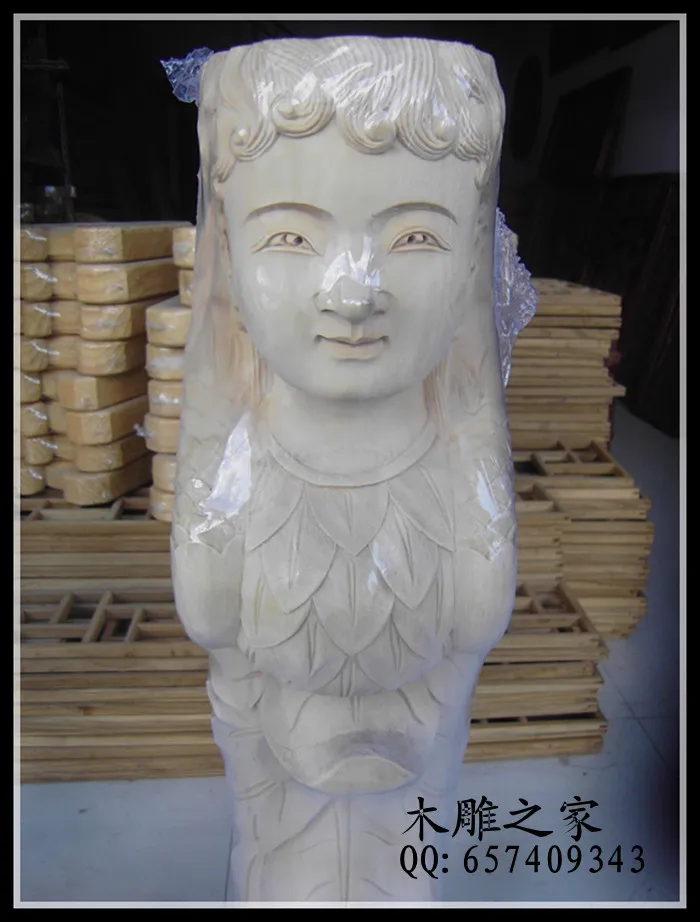 The new Dongyang wood carving Egypt beauty fireplace stigma column bracket corbel carved basswood European decoration materials