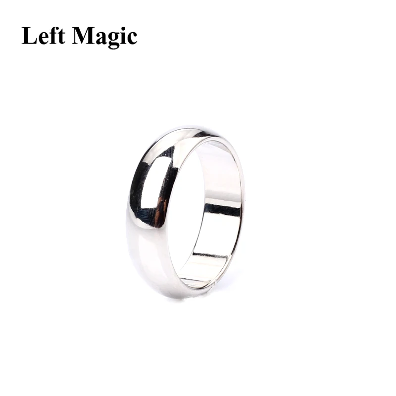 Silver Cambered PK Ring Magic Tricks Strong Magnetic Ring PK Ring ( 18/19/20/22mm Available ) Magic Props Close Up Stage Magic