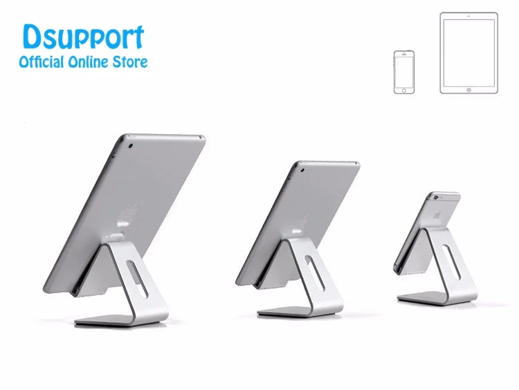 AP-4S aluminium tablet stand holder with sliver color for variety-size tablets and phones,universal tablet stand