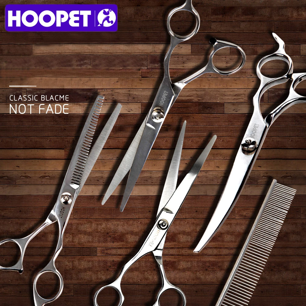 HOOPET Dog Pet Grooming Scissors Comb for Dogs Round Tips for Eye Ear Nose Hair Cut Cat Brush Comb Pet Supplies