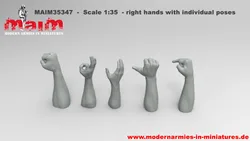 1:35 Resin kit  resin arm right hand 5 kinds of gestures