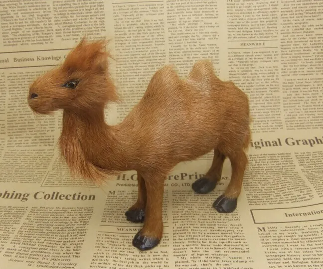 new simulaiton camel toy polyethylene&fur small cute camel doll gift about 14x10cm 2473