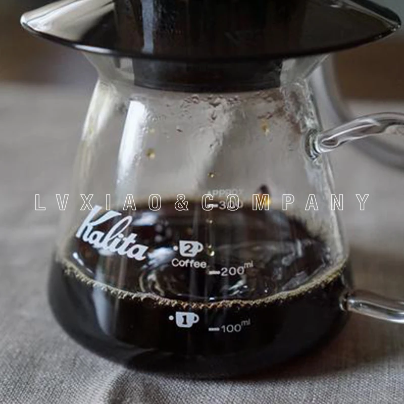 Kalita Glass Coffee Server Glass Coffee Sharing Pot Coffee Pot Used with Drippers 300/500ml