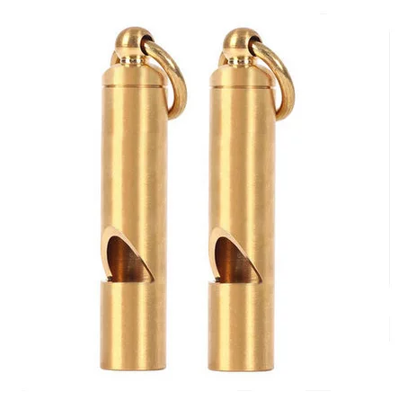 Hand EDC Brass Whistle Outdoor Camping Survival Tool Vintage Copper EDC Tool Key Ring Pendant Sporting Goods Dog Training Gear