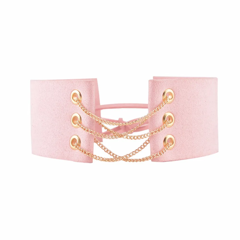 2019 New Arrival Gothic Velvet Leather Choker Necklace Sexy Wrap Tie Up Lace Up Chokers for Lady Statement Necklace Jewelry Gift image 4
