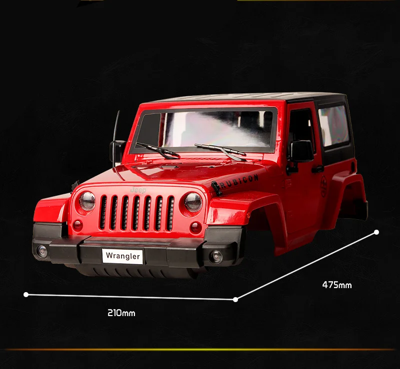 High Quality 1:10 Jeep Wrangler shell RC Rock Crawler Harder Plastic Rubicon Shell for Axial SCX10 RC4WD D90 TAMIYA CC01 parrts