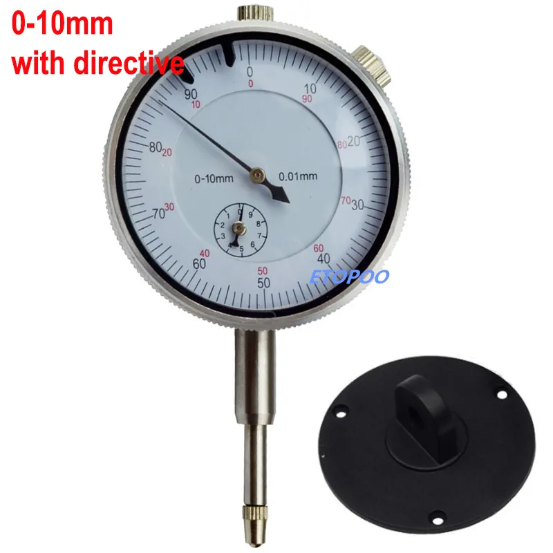 Dial Indicator 0-10mm 0-25mm 0-30mm 0.01mm With Lug Dial Gauge Micrometer Caliper Table Precise Indicator Measuring Tools