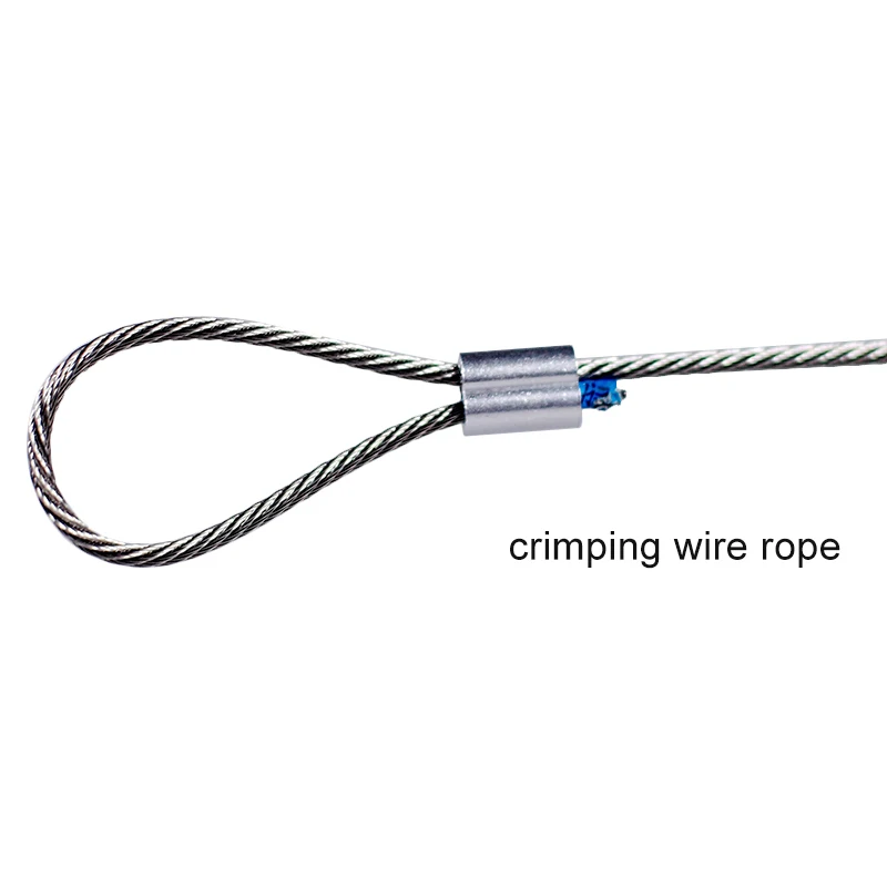 50M/100M 304 Stainless Steel Wire Rope Climbing harness Steel Cable 1.2mm,1.5mm Diameter+50/100 PCS Sleeves Aluminium