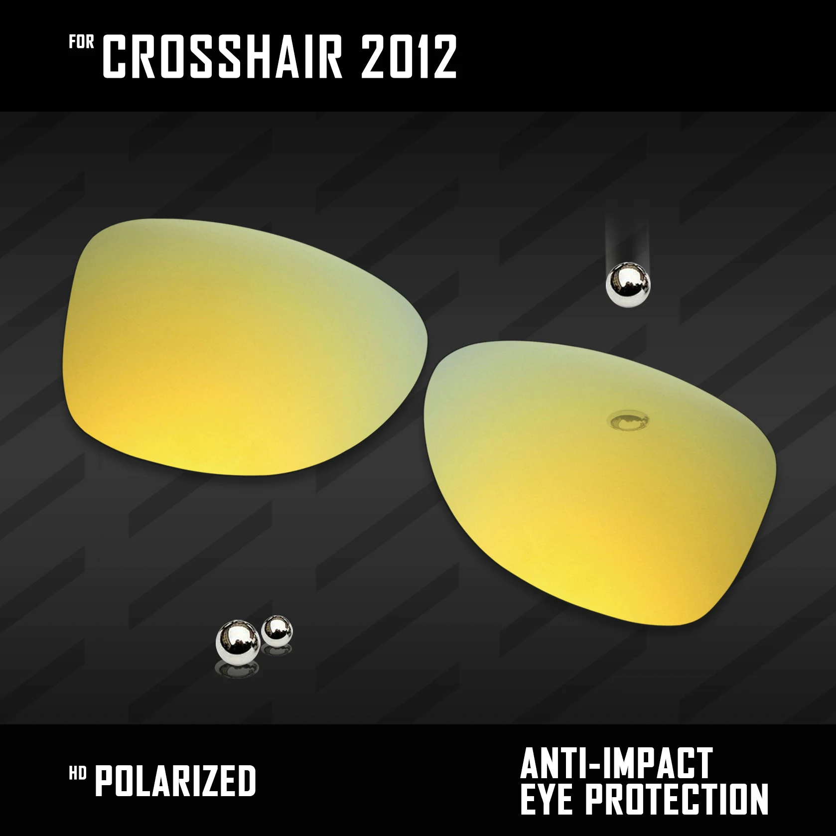 OOWLIT Lenses Replacements For Oakley Crosshair New 2012 Sunglasses Polarized - Multi Colors