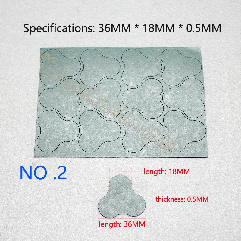 

100pcs 3 section 18650 lithium battery pack 3 insulation pads word shaped mats triangle plum blossom barley paper insulation mat