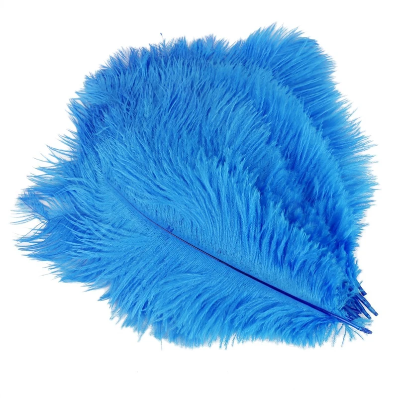 Großhandel Seeblaue Straußenfedern 15-75CM 6-30 Zoll DIY Karnevalsdeko Party Hochzeitsdekorationen Natürliche Straußenfedern – Detail 6