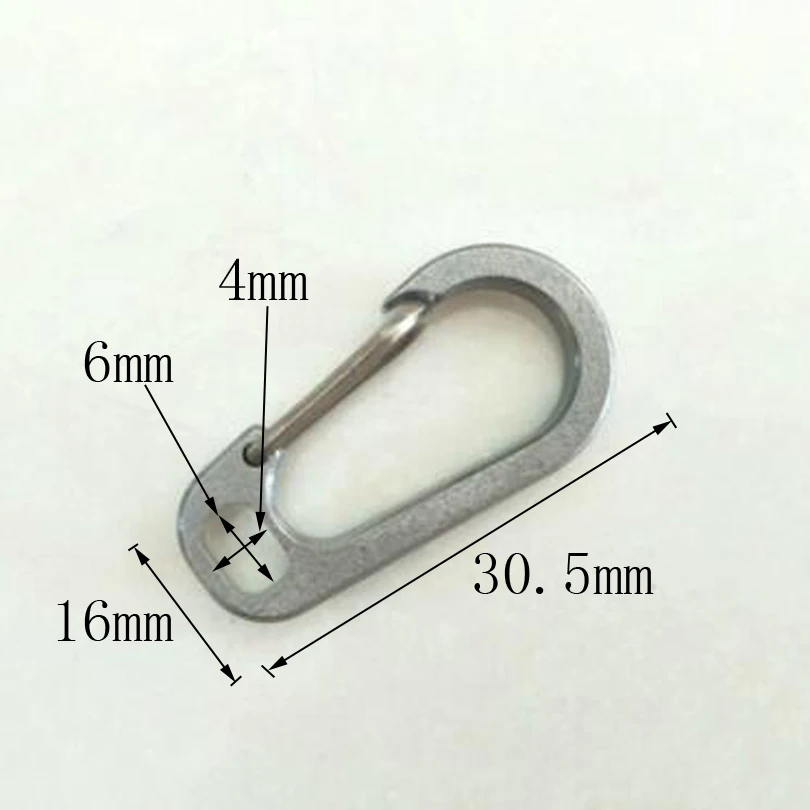 100% TC4 Titanium Mini High Loading-bearing Carabiner Outdoor Camping Hook keychain Quick Release Buckle EDC Tool FW204