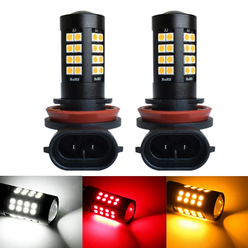 

10pcs Super Bright Car LED H8 H11 Car Front Fog Lamp Bulb 22W 3030 44SMD Auto Daytime Running Light Bulbs 12V