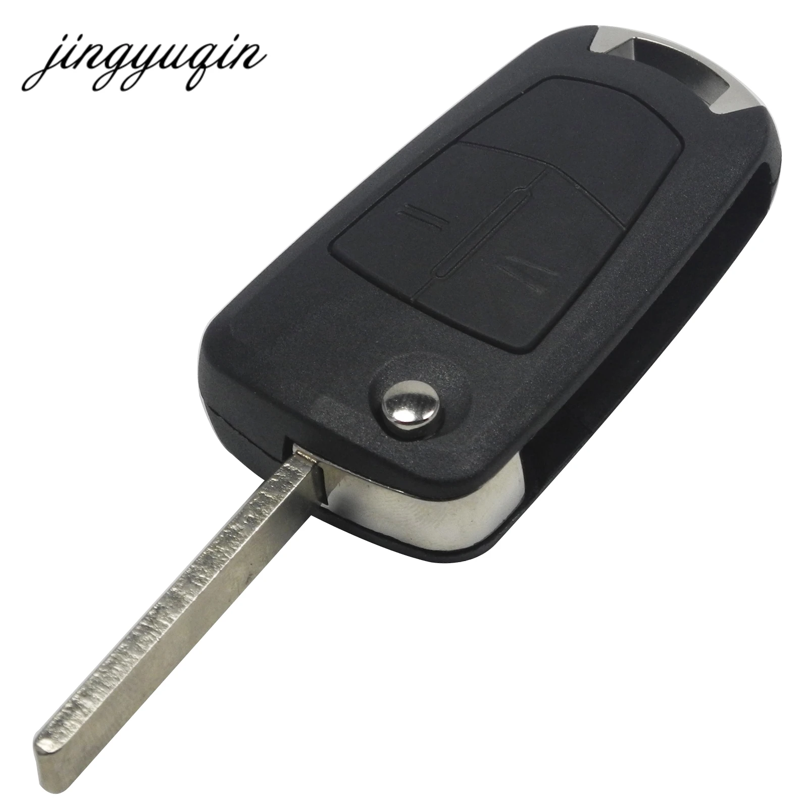 

jingyuqin 10pcs Flip Car Key Shell for Vauxhall Opel Corsa Astra Vectra Signum 2 Buttons Remote Folding Key Fob Case