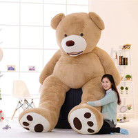 100-260cm Cheap unstuffed America Giant Bear Plush Toy Soft Bear Skin Birthday Valentine's Gifts For Girl Kid's Toy