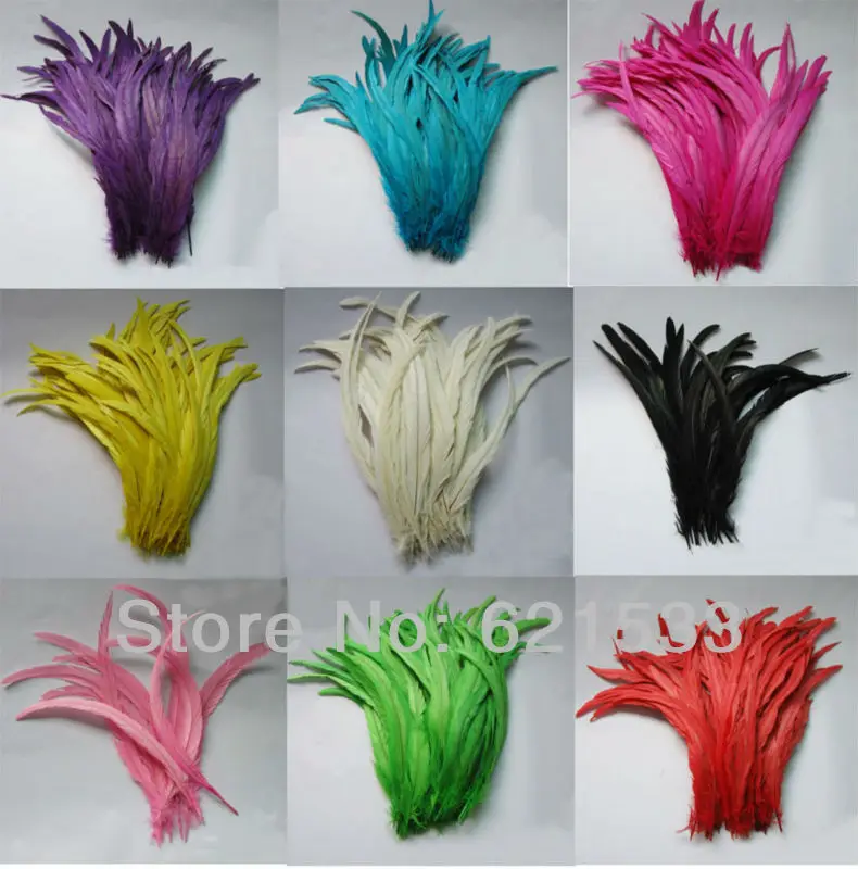 

100Pcs/Lot Quality Colored 12-14inches/30-35cm Coque Rooster Tail Feathers For Costume&Mask ,plumas decorativas