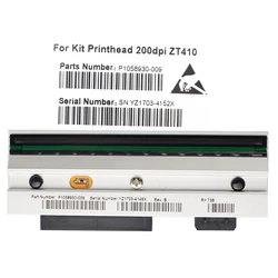 Cabezal de impresión ZT410 para impresora Zebra ZT410, código de barras, térmica, 203dpi, Compatible con P1058930-009