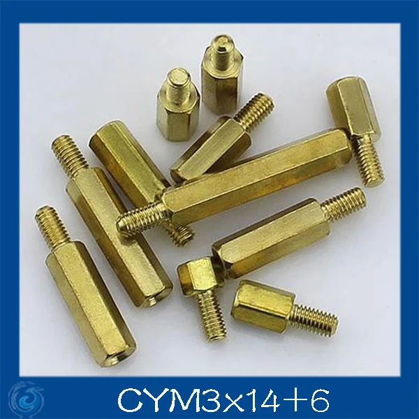 

Free shipping M3*14+6mm Column M3 Single head angle of six pillars/Brass screw/Six angle separation column/M3-Series Screw cap