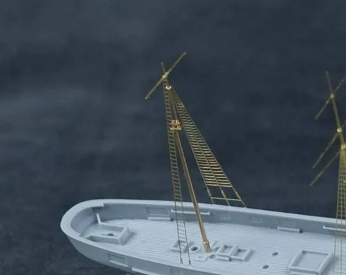 

1/350 WWII Merchant Ship Multi-Use Mast Set (no boat)