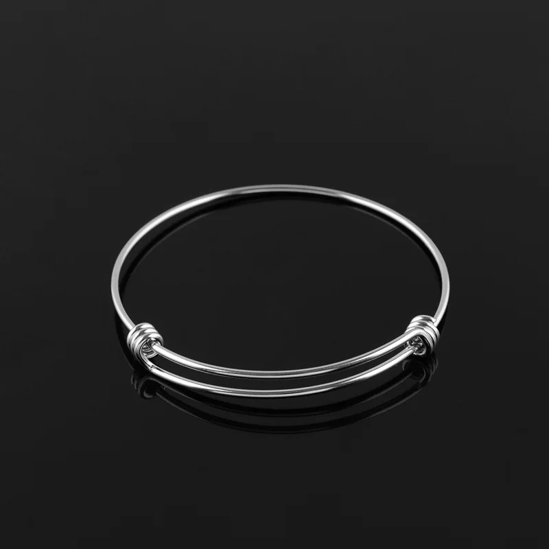 New Fashion 5pcs/lot 65mm Stainless Steel Adjustable Bangle Accessories for Jewelry Making DIY Handmade Bracelet