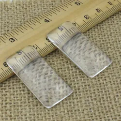 19x38mm 직사각형 평면 다시 투명 크리스탈 유리 카보 숑 카메오 보석 찾기, 투명 유리 두께: 6.5mm 3 개/몫 (K02992)