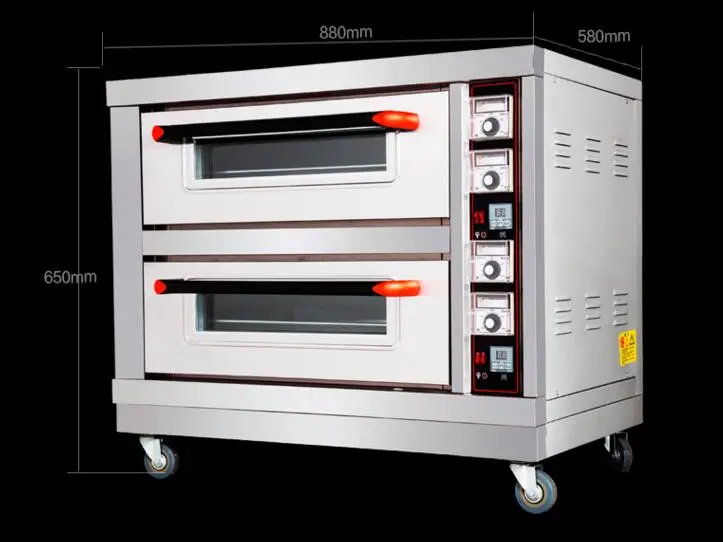 Commercial Electric Oven 6400W Double Layers Double Plates Baking Oven 220V Bread Cake Pizza Baking Machine