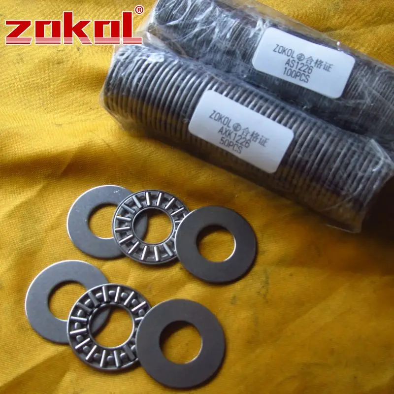 1/100Pcs Axial Plane Thrust Needle Roller Bearing 0619/0821/1024/1226/1528/1730/2035/4565/5578/6085/6590/7095/75100 2AS ZOKOL