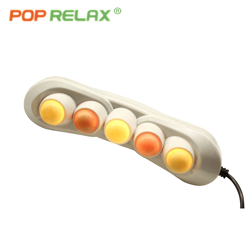 POP RELAX 5 ball heated jade stone roller massage device far infrared thermal therapy body pain relief ceragem projector heater