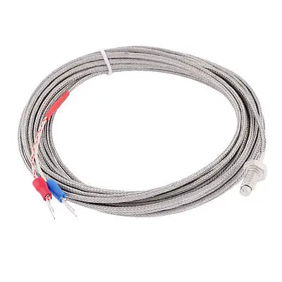 K Type 0-600C M6 Thread Dia 1mm Pitch Thermocouple Sensor 5M Length