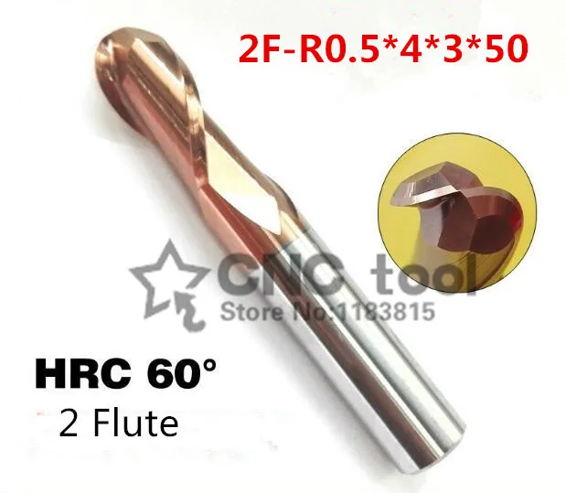 

2F-R0.5 HRC60, твердосплавные квадратные торцевые фрезы покрытие: nano TWO flute диаметром 1 мм, пена, сверлильный стержень, cnc, станок