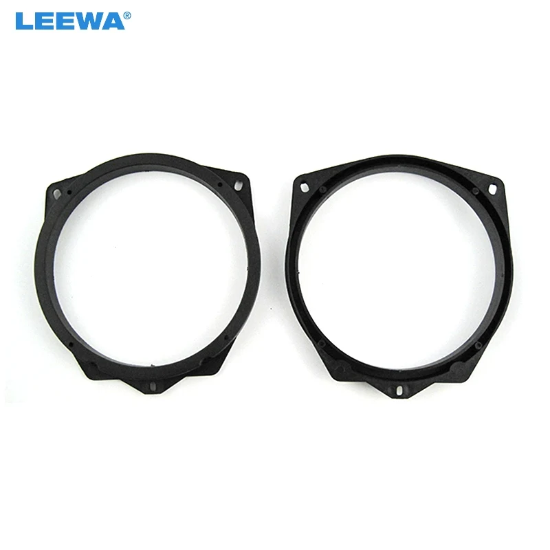 

LEEWA 2pc Black Car Speaker Spacer Mat Adapter for MG Stereo Speacker Plates Bracket Pad Refitting Rings Trim Kit #CA6040