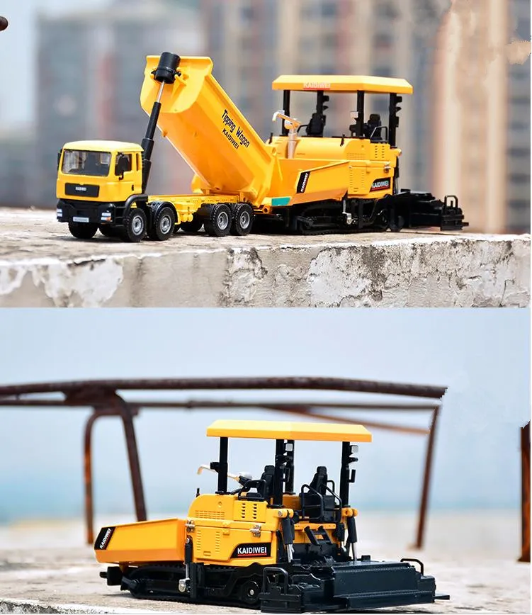 high imitation Dump Trucks and Pavers model,1:32 alloy engineering truck toy vehicles,metal castings,wholesale